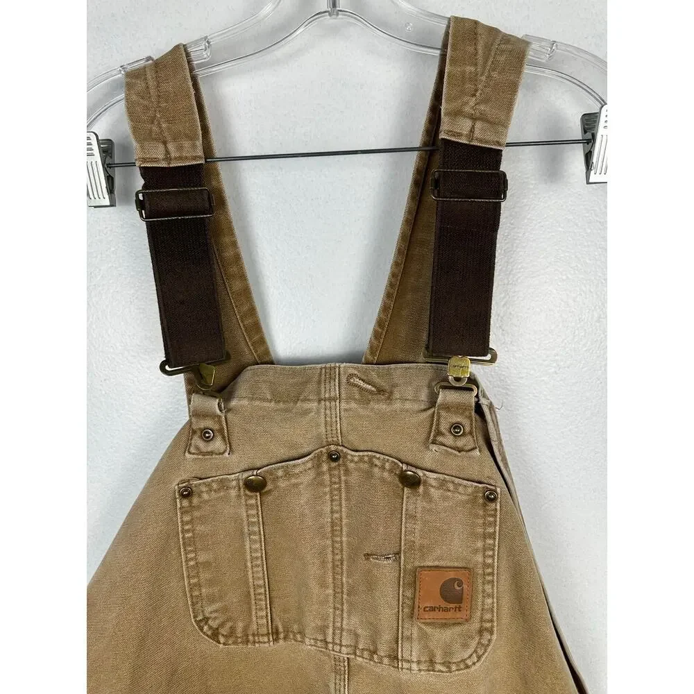 Carharttt Vintage R06 211 Men's double-knee bib overalls duck canvas 50 x 32 - Picture 11 of 11